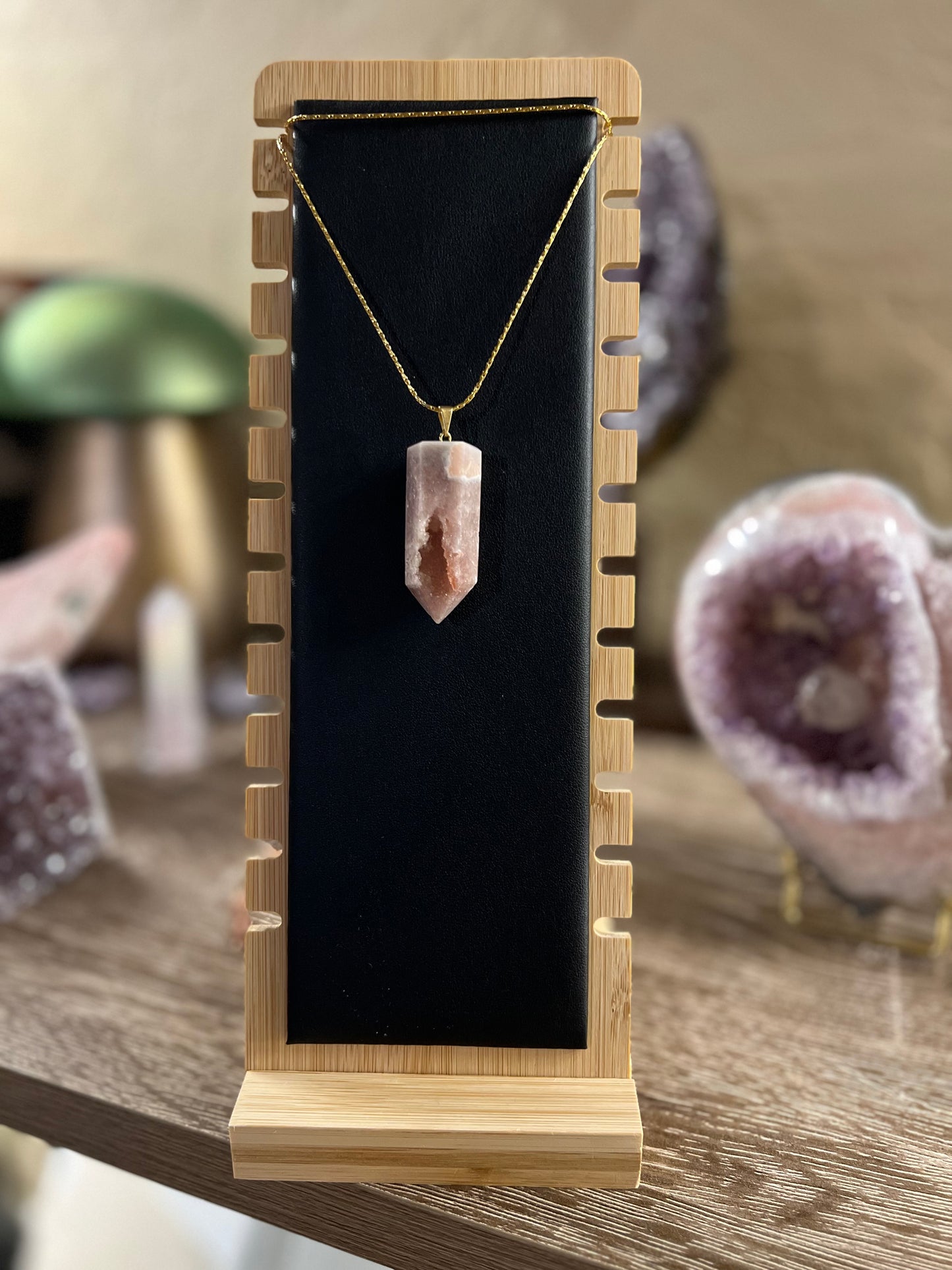 Pink Amethyst Point Pendant