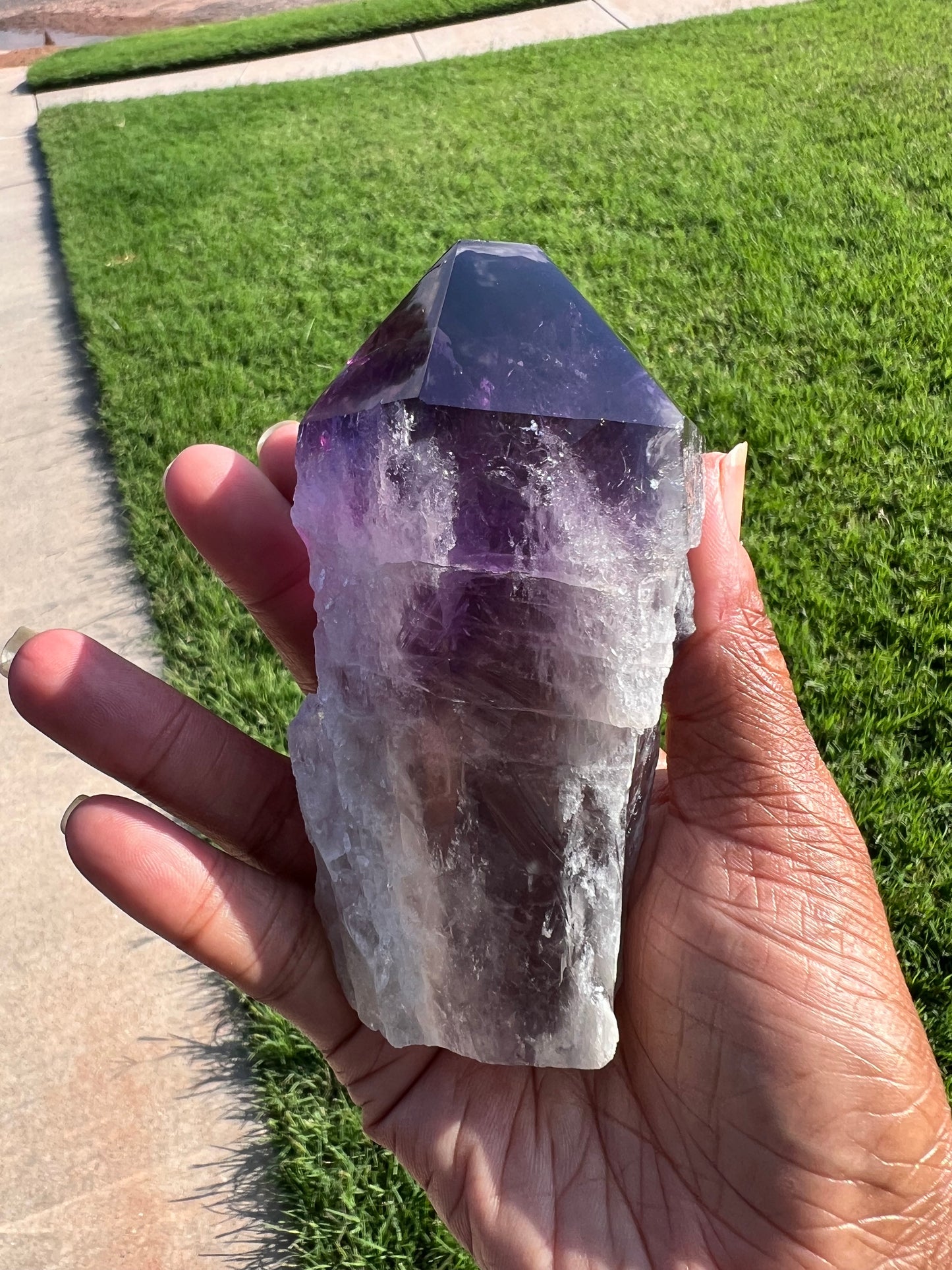 Semi Polished Amethyst Points