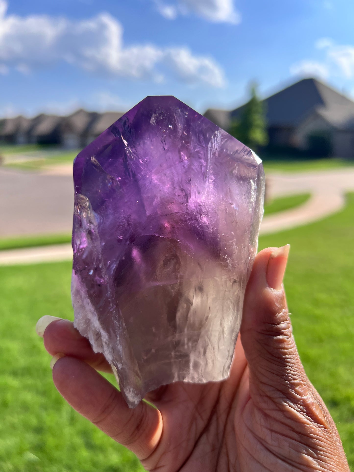 Semi Polished Amethyst Points