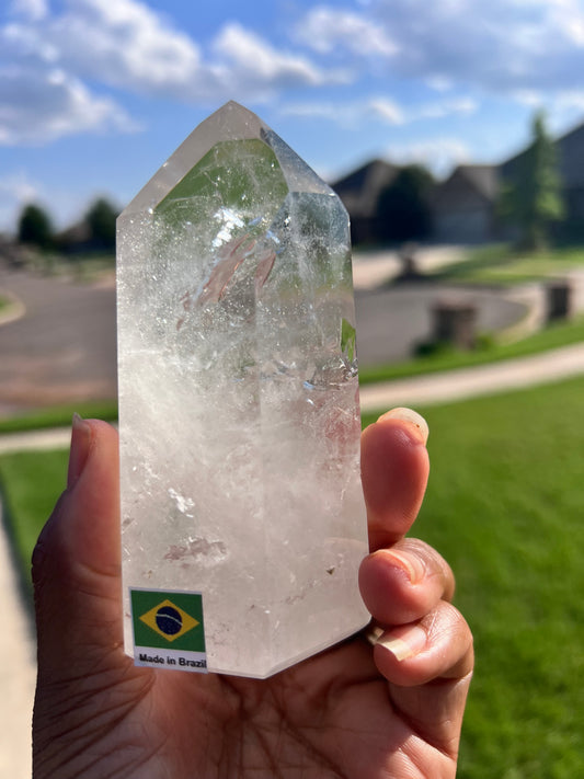 Brazilian Cut Clear Quartz