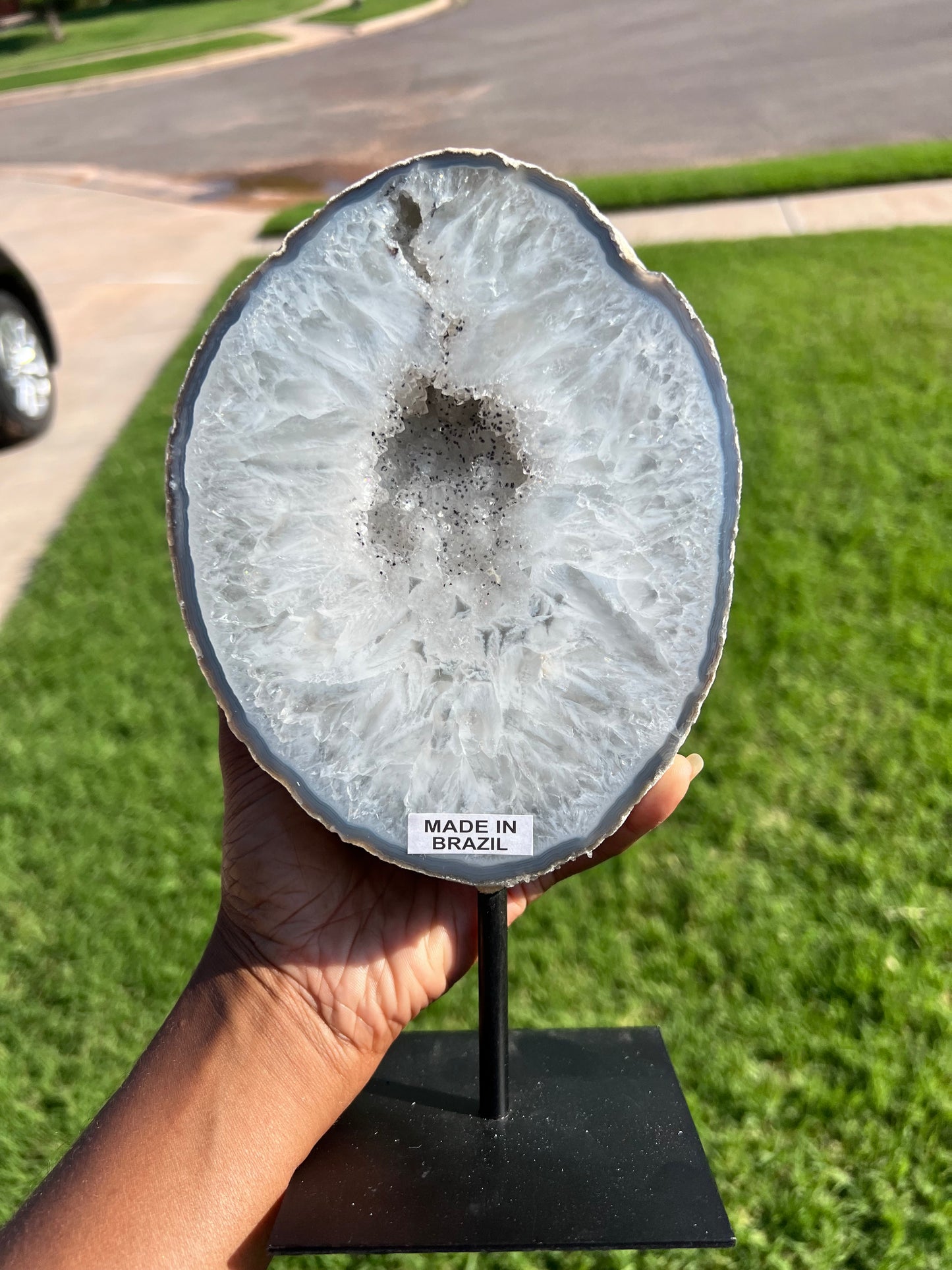 Druzy Agate on Stand