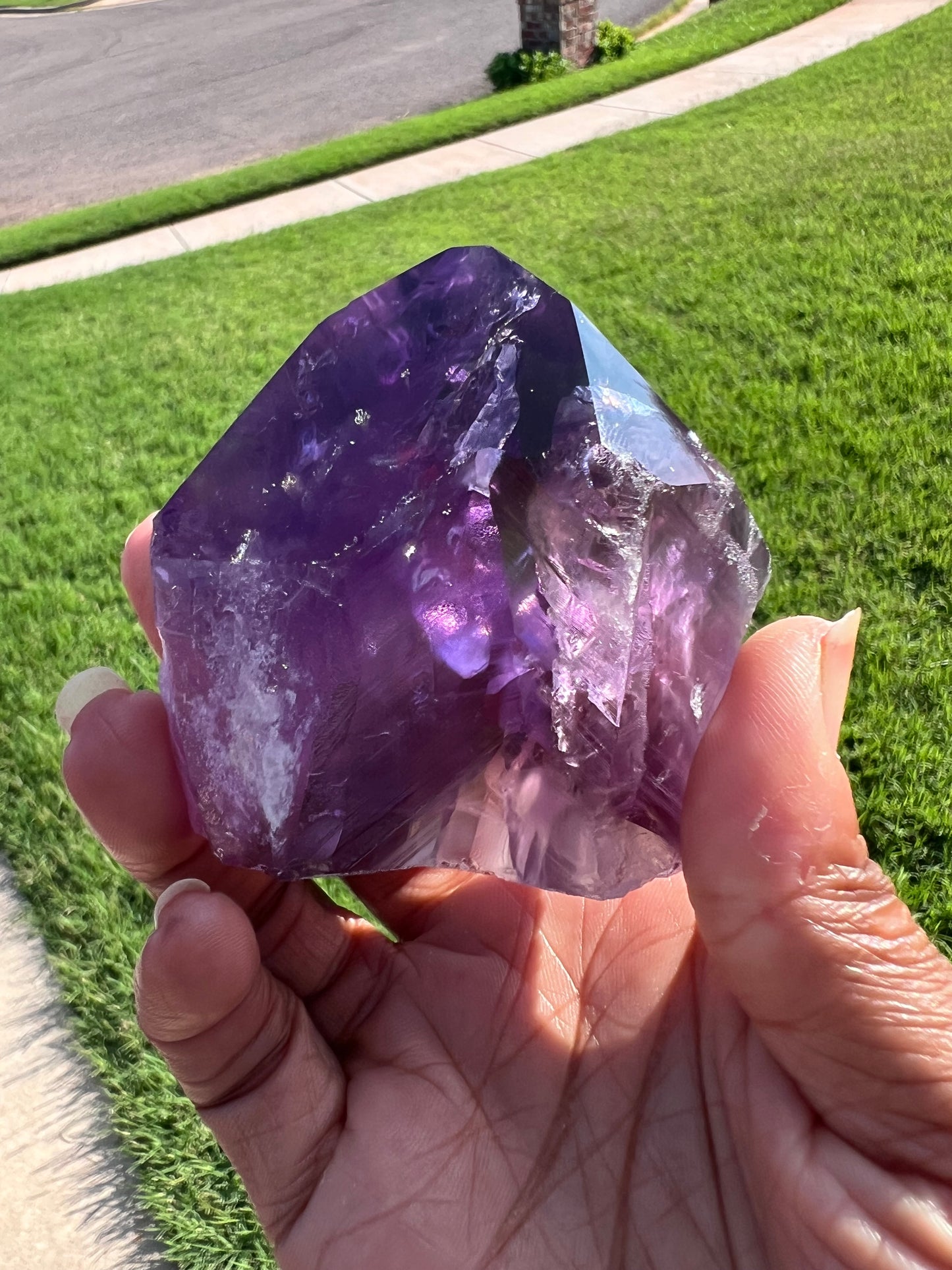 Semi Polished Amethyst Points