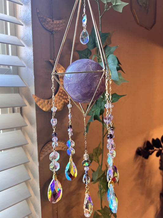 Purple Amethyst Suncatcher