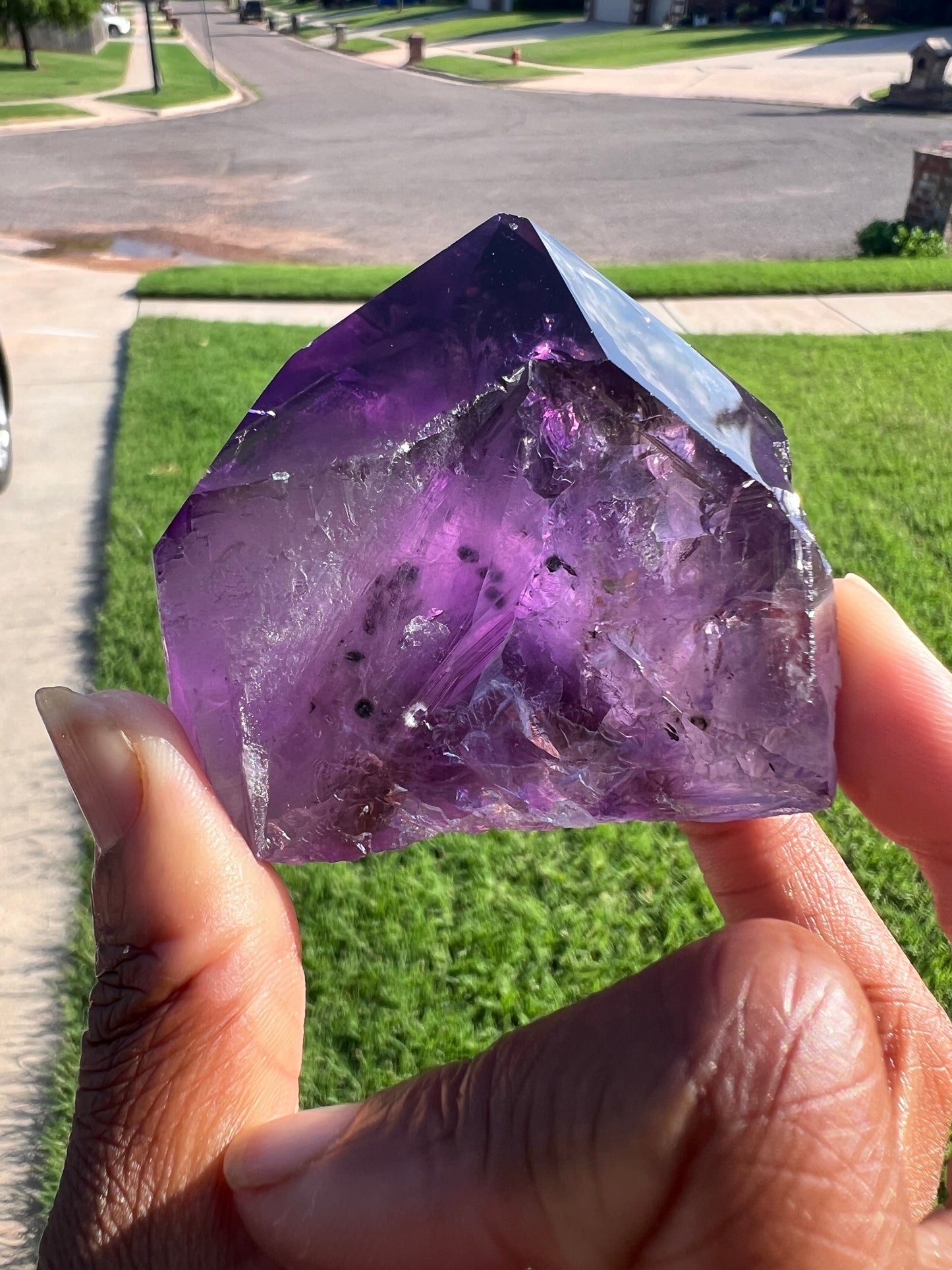 Semi Polished Amethyst Points