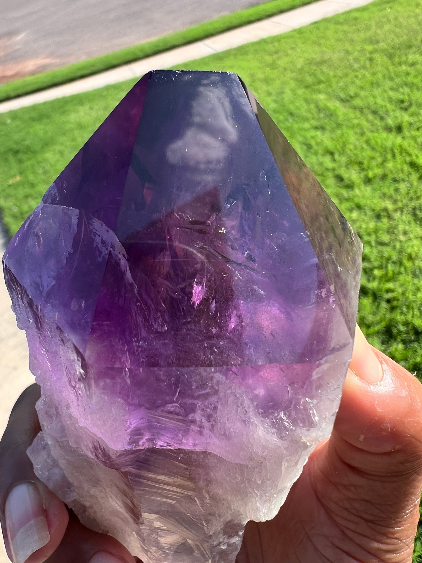 Semi Polished Amethyst Points