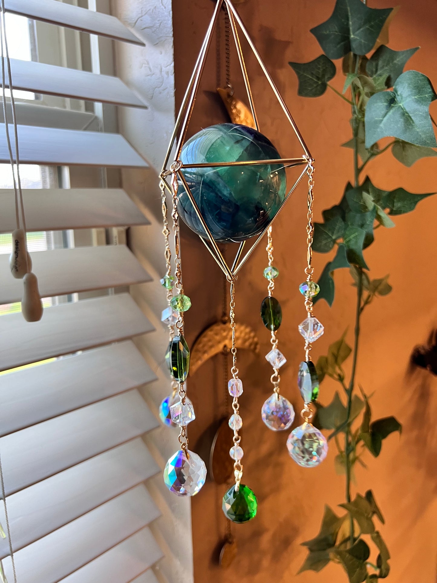 Green Fluorite Suncatcher