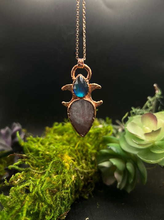 Moonstone and Aurora Opal Necklace