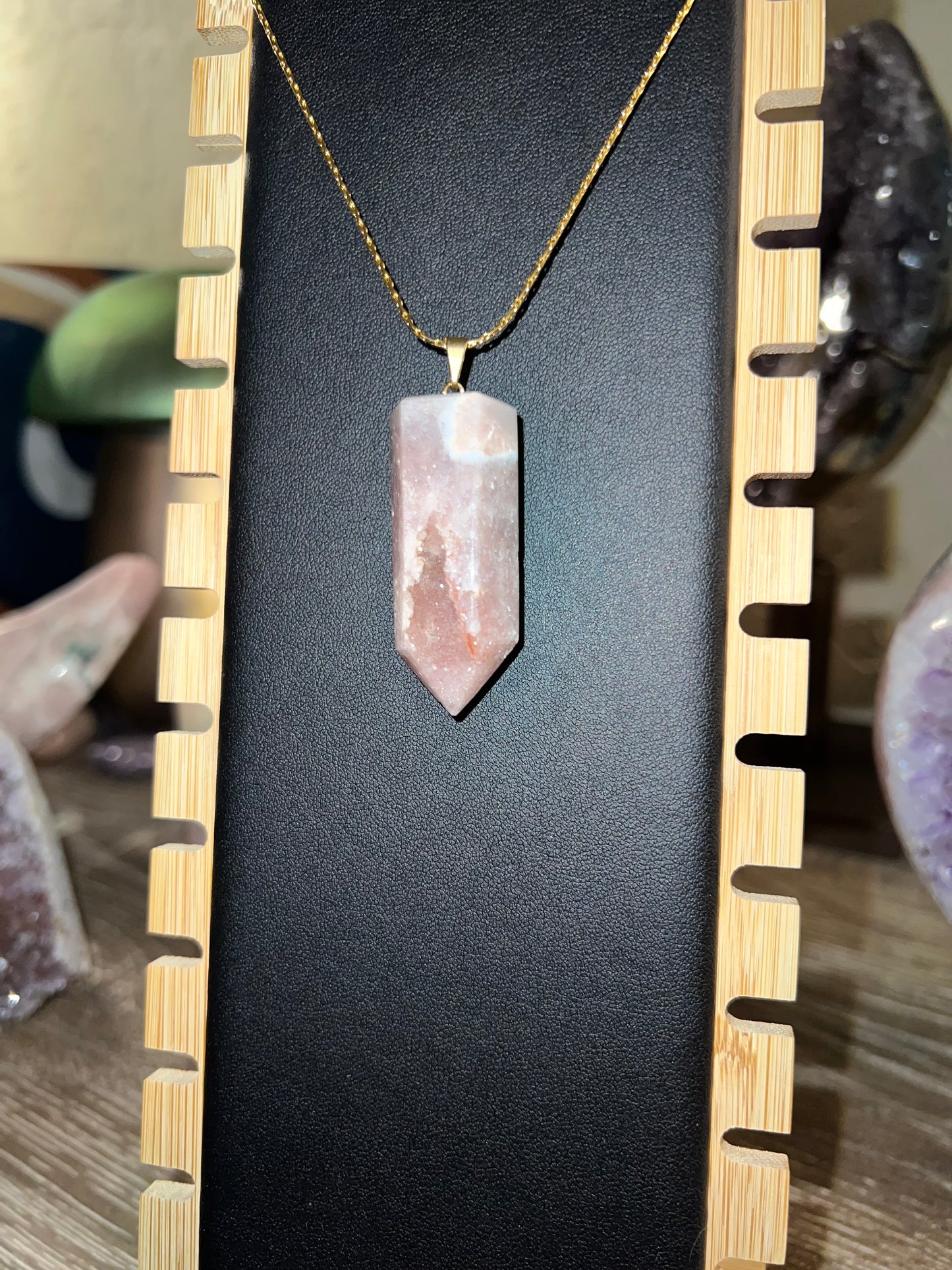 Pink Amethyst Point Pendant