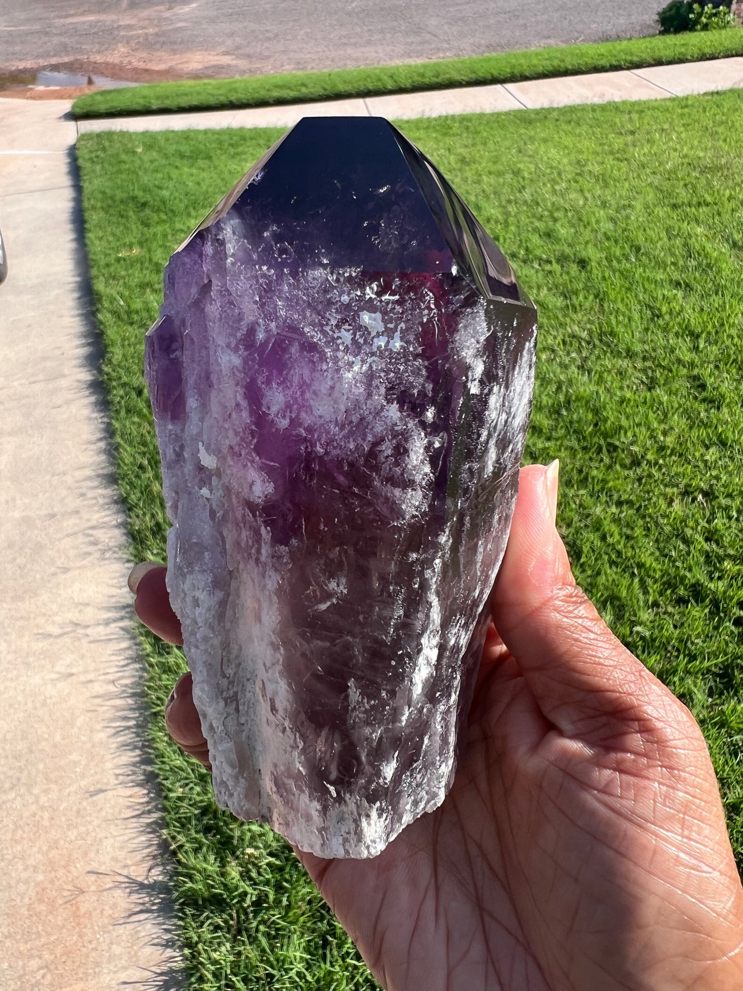 Semi Polished Amethyst Points