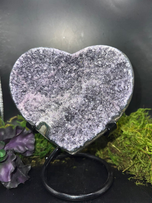 Purple Amethyst Heart