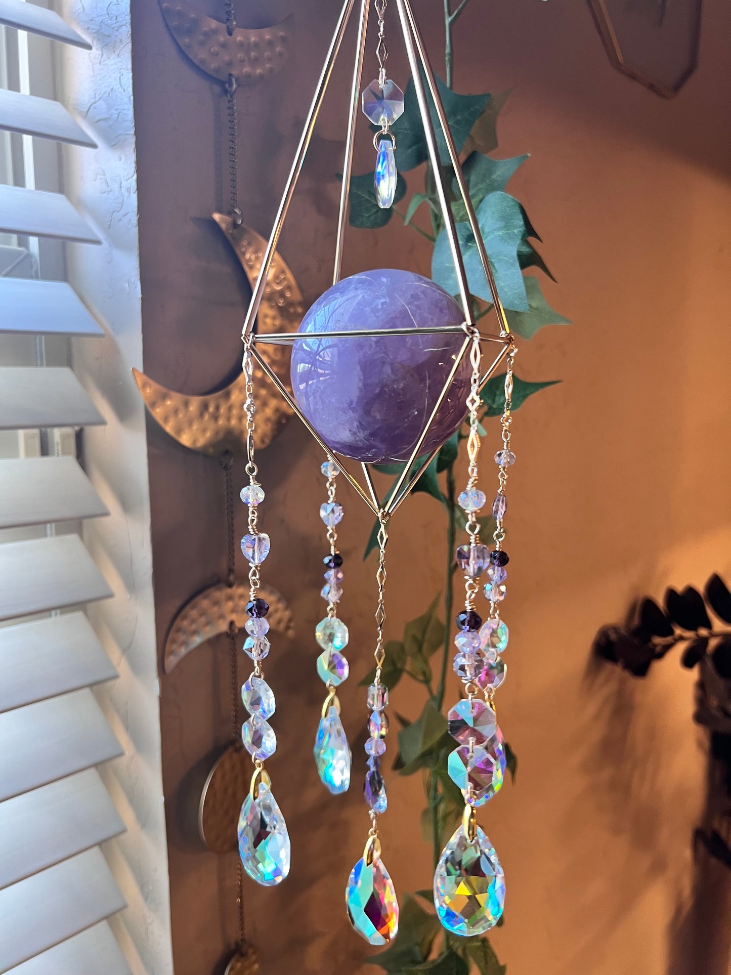 Purple Amethyst Suncatcher