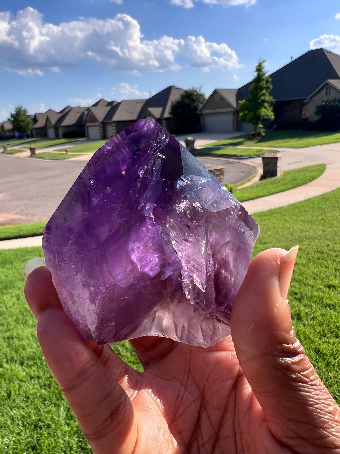 Semi Polished Amethyst Points