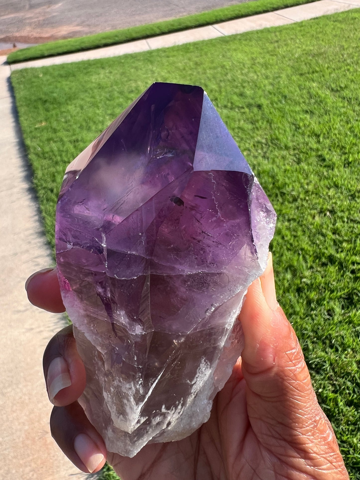 Semi Polished Amethyst Points