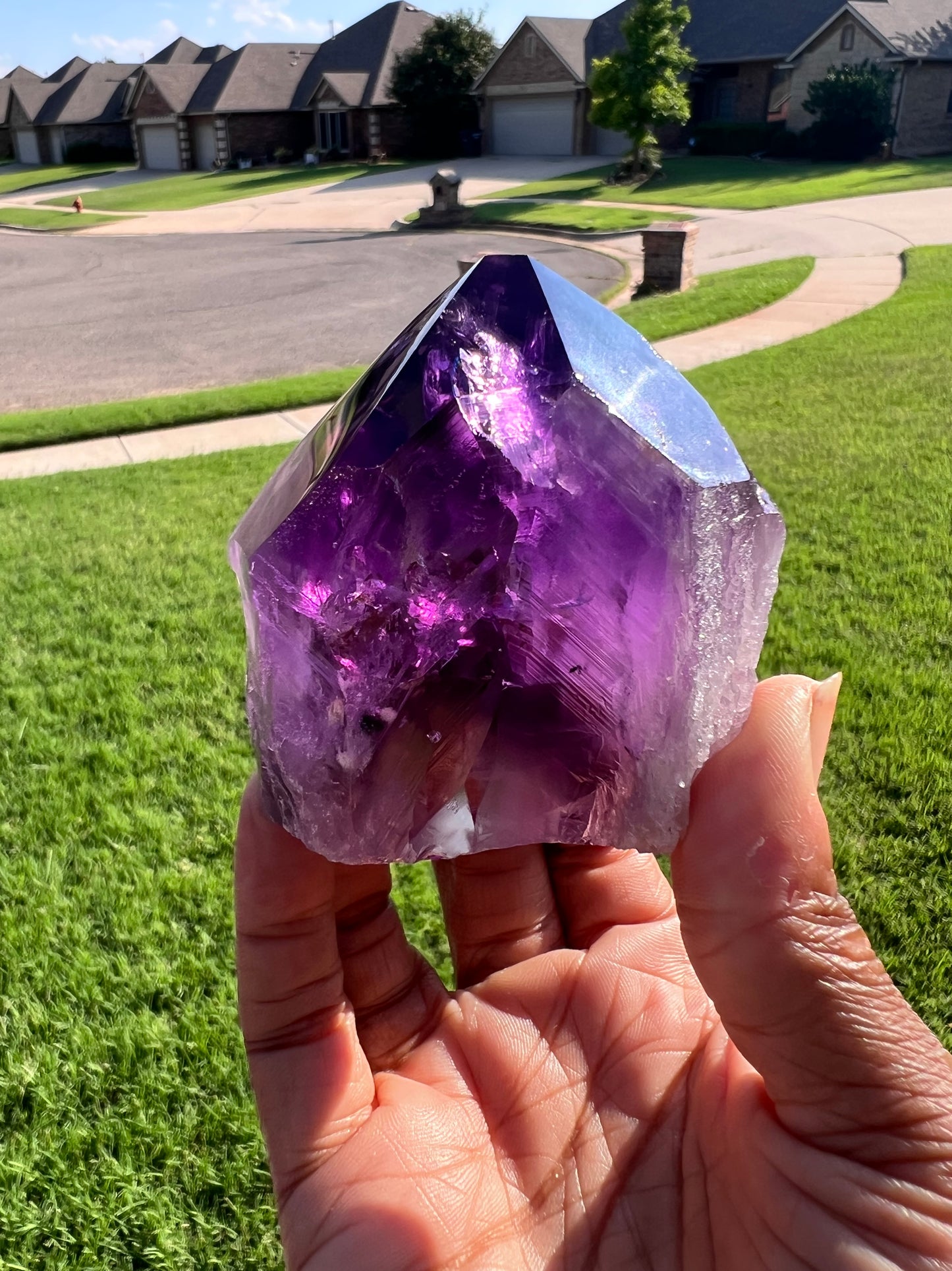 Semi Polished Amethyst Points