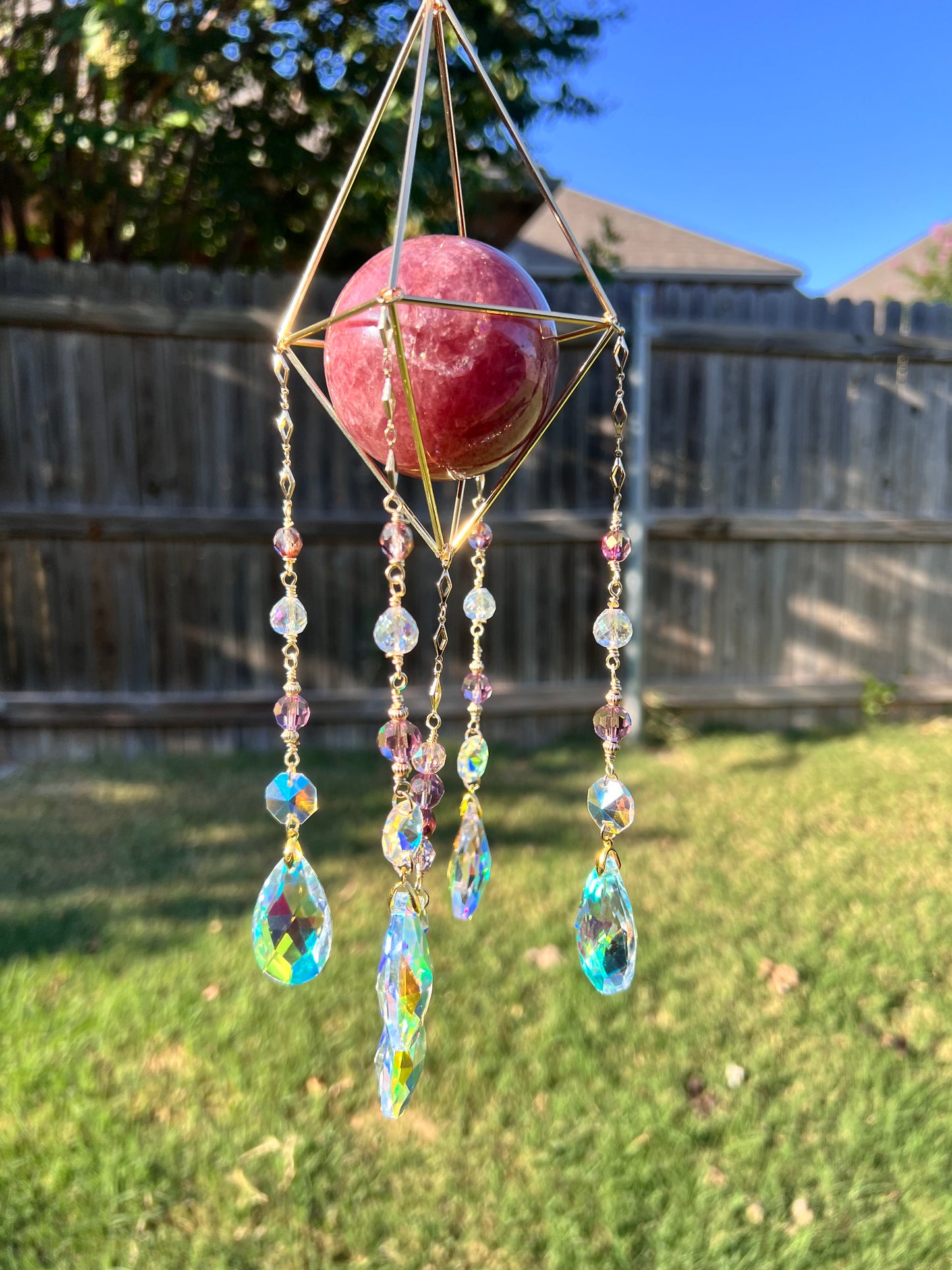 Strawberry Quartz Suncatcher