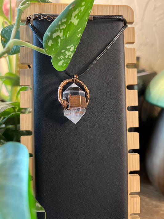 Copper and Quartz Pendant