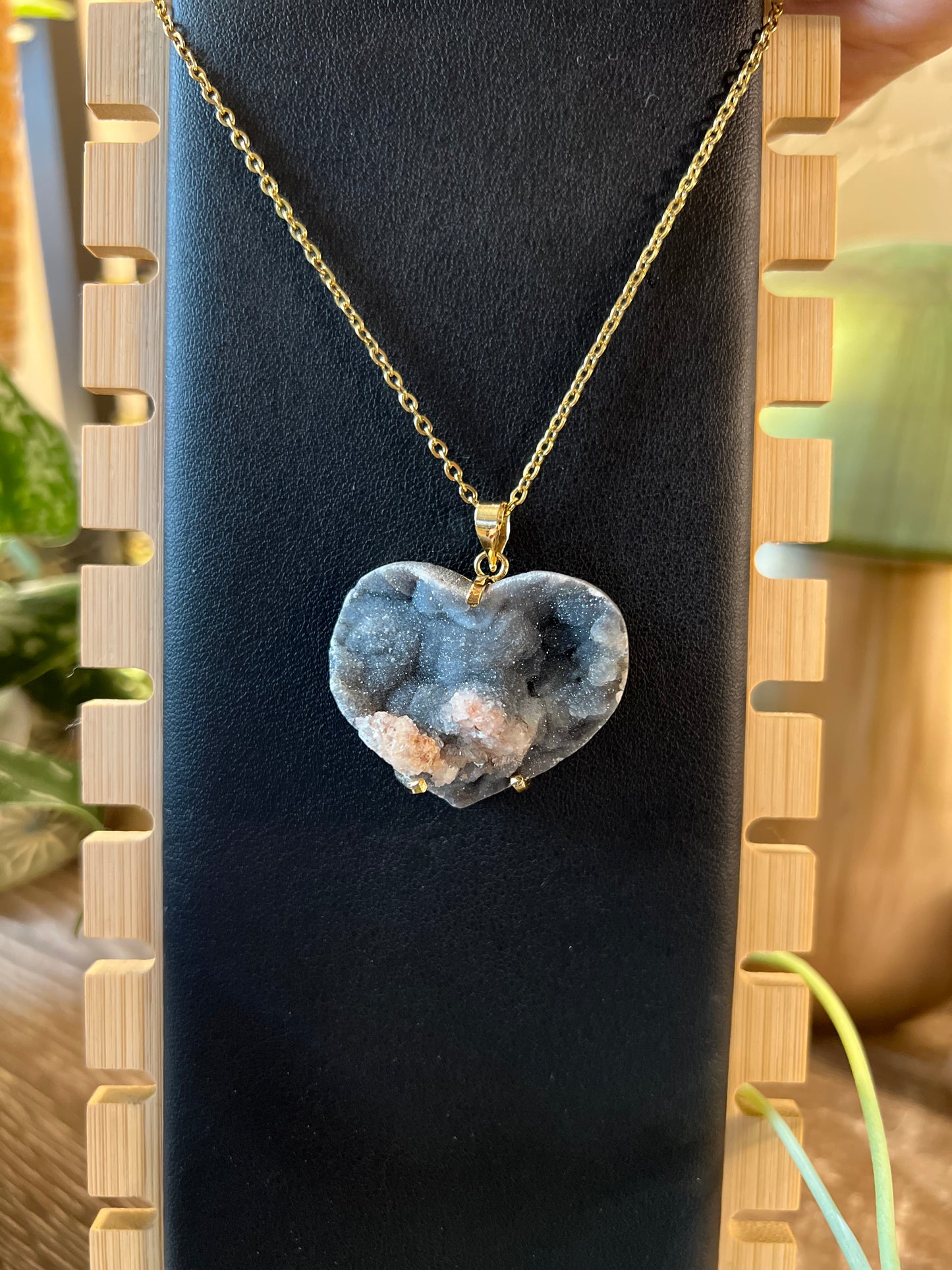 Chalcedony Heart Pendant