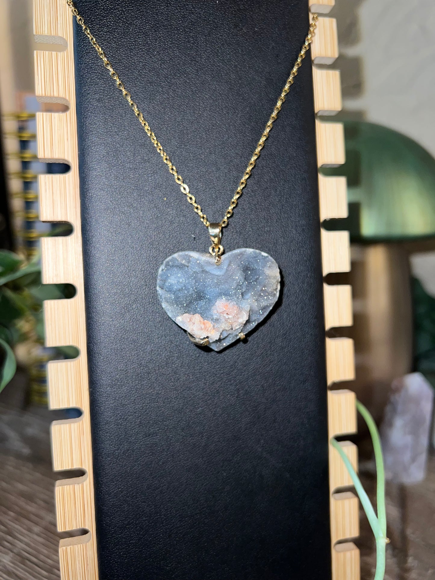 Chalcedony Heart Pendant