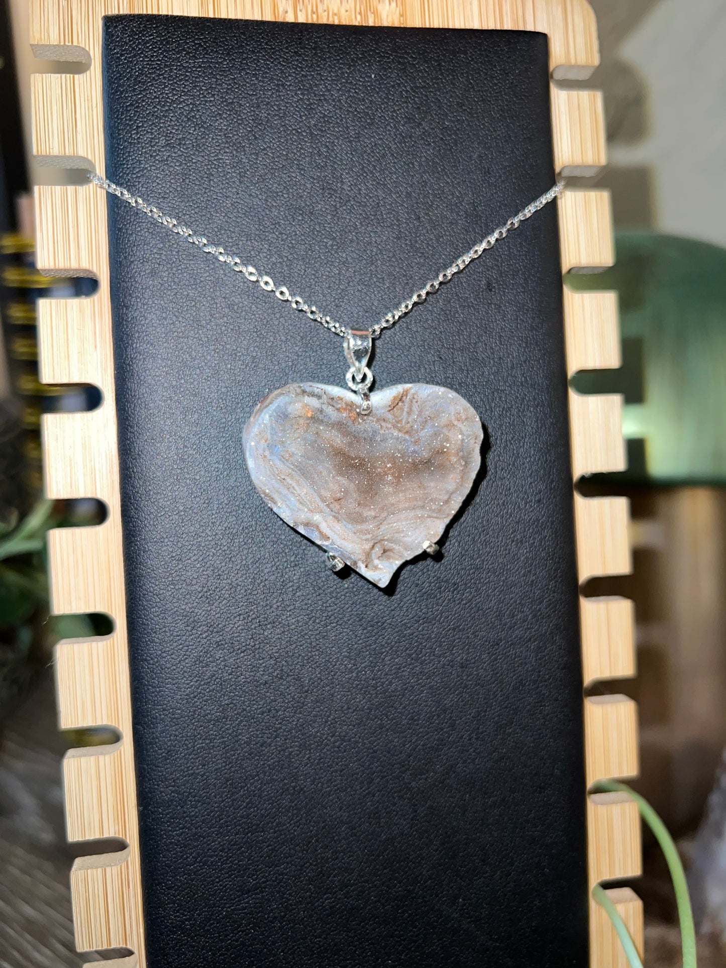 Chalcedony Heart Pendant