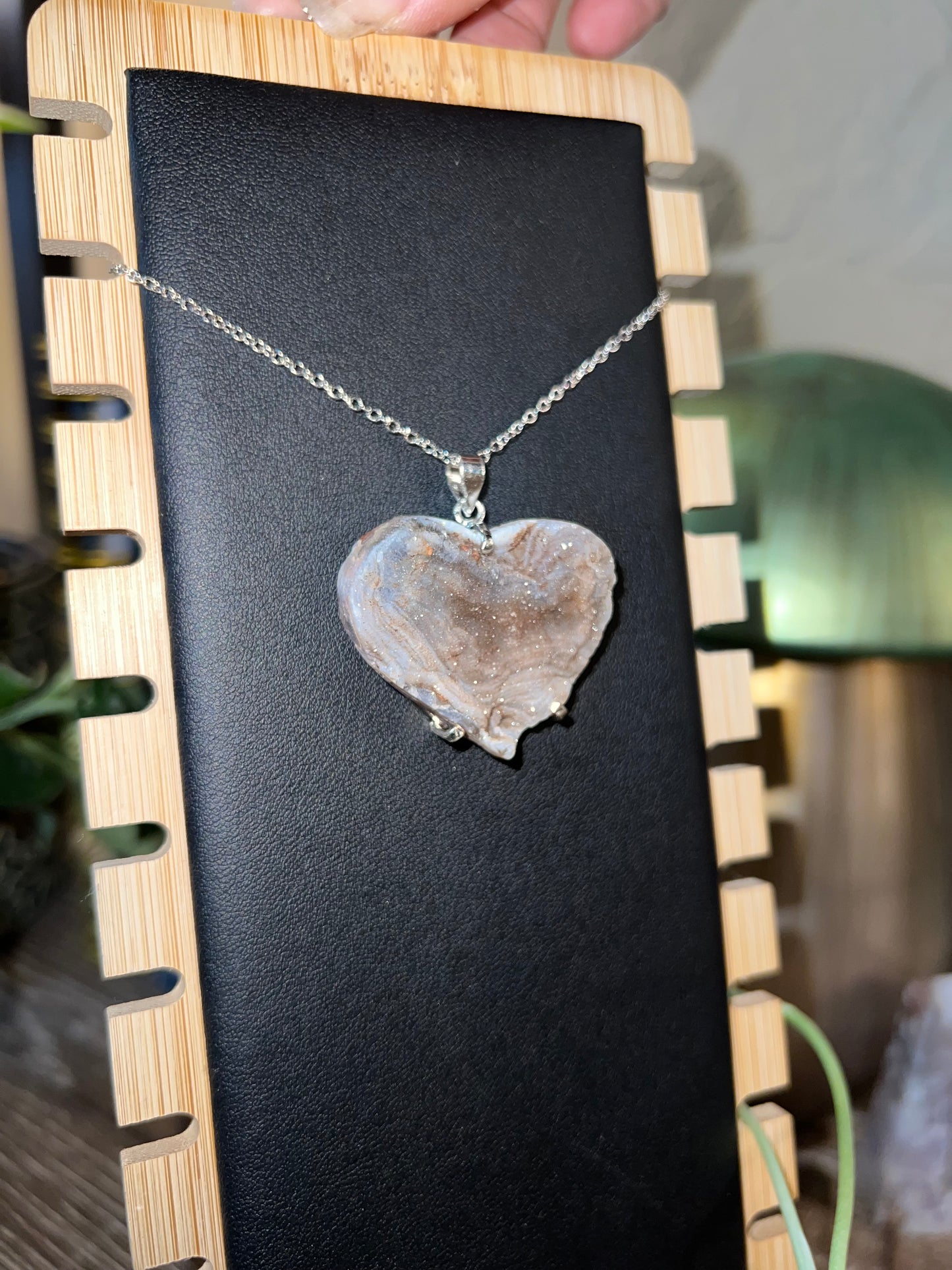 Chalcedony Heart Pendant