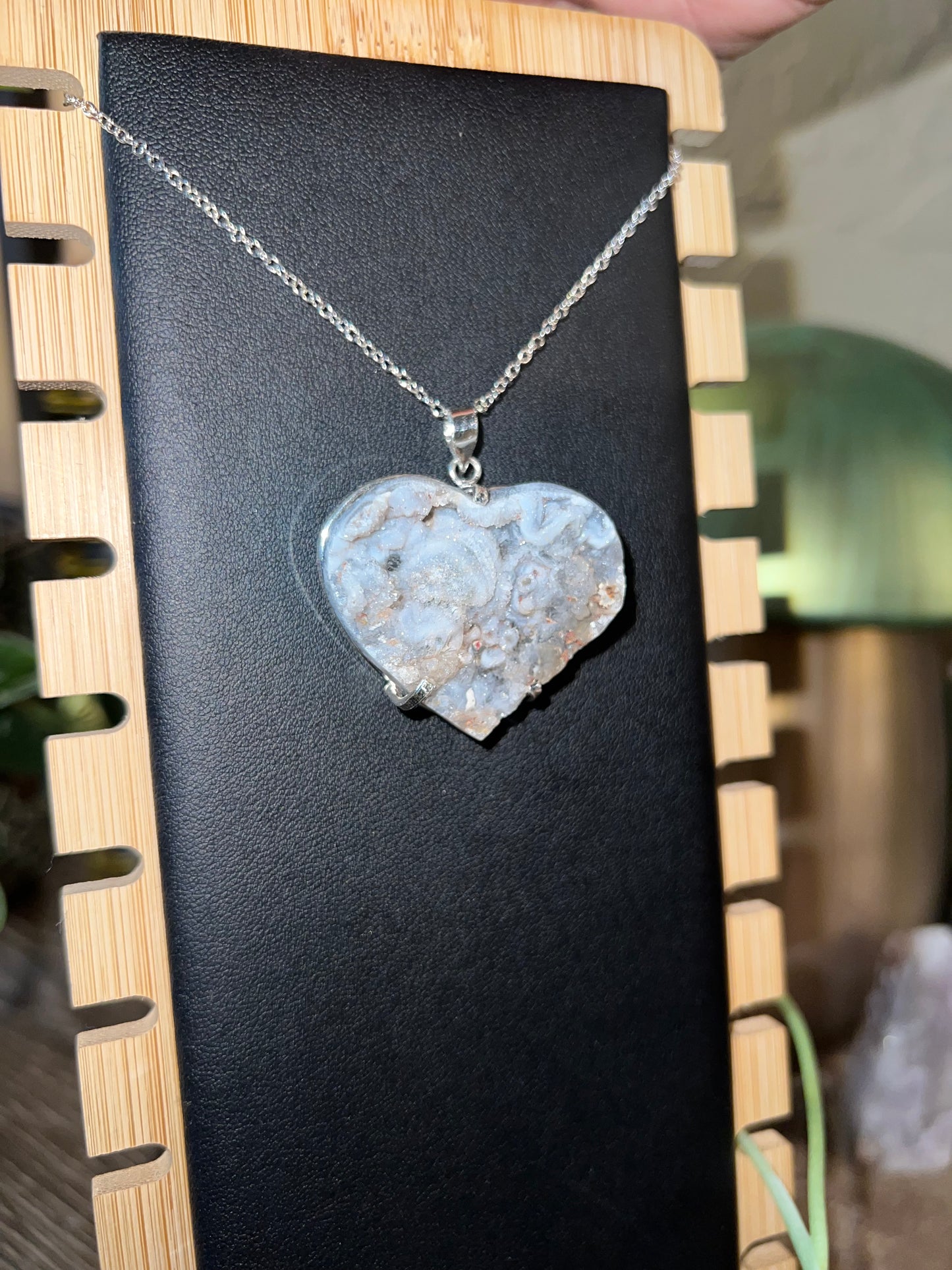 Chalcedony Heart Pendant