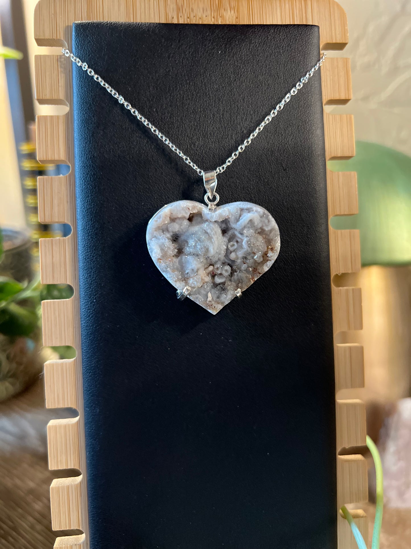 Chalcedony Heart Pendant