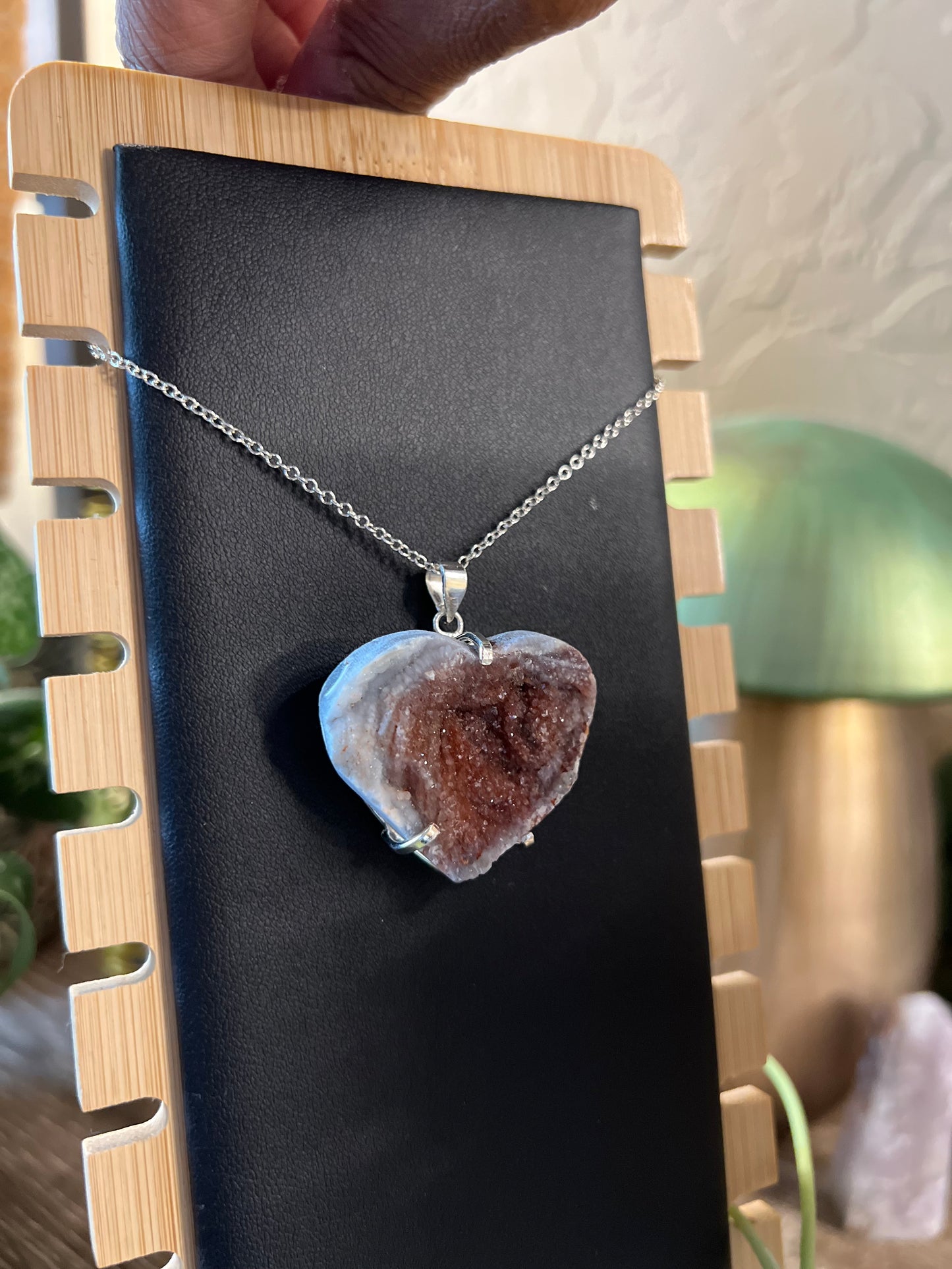 Chalcedony Heart Pendant