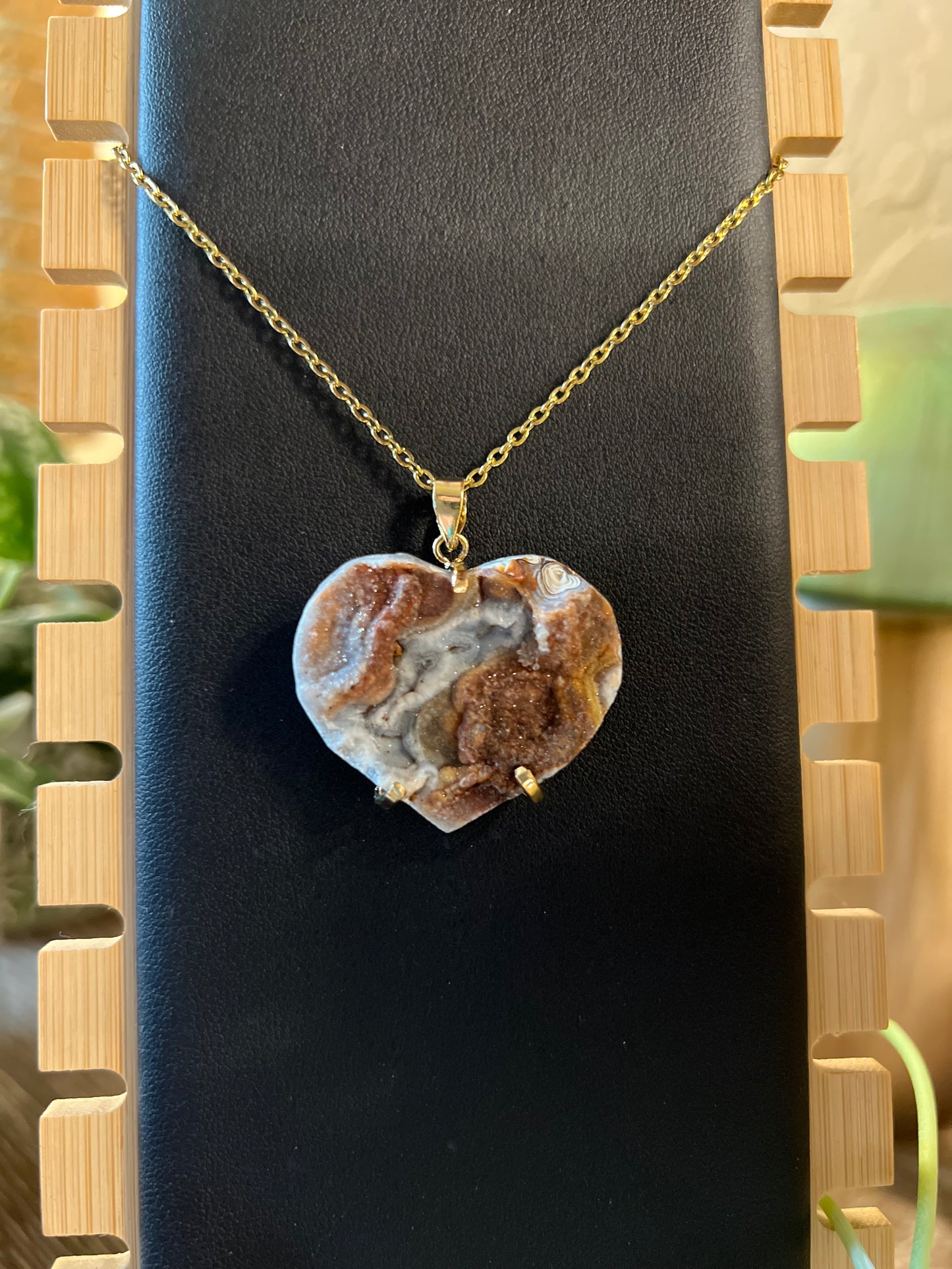 Chalcedony Heart Pendant