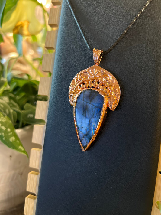 Stormy Blue Lab Talisman