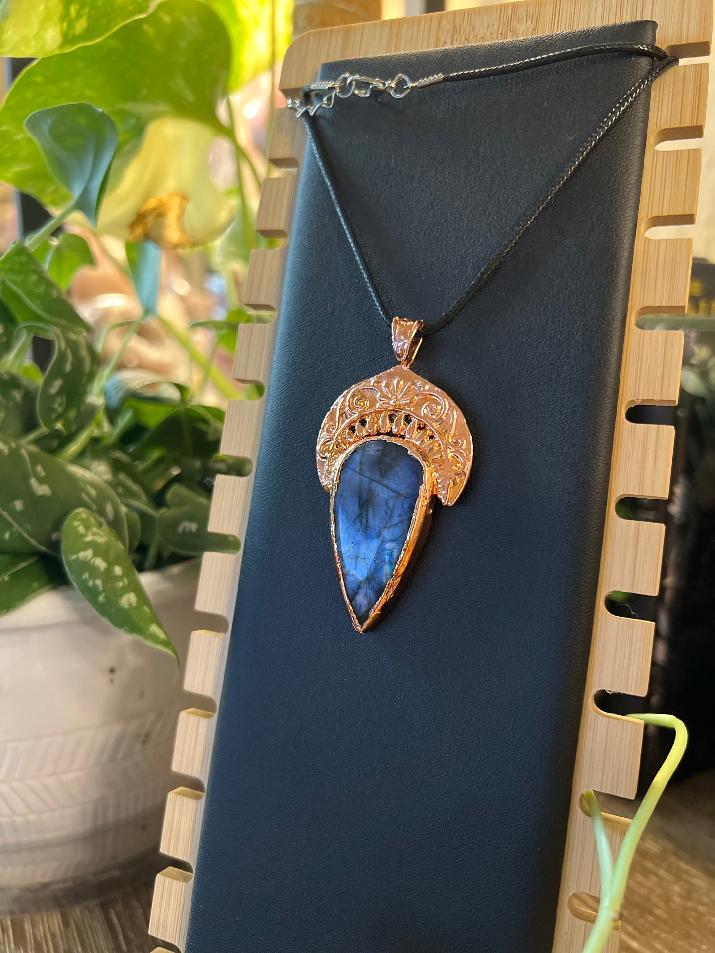 Stormy Blue Lab Talisman