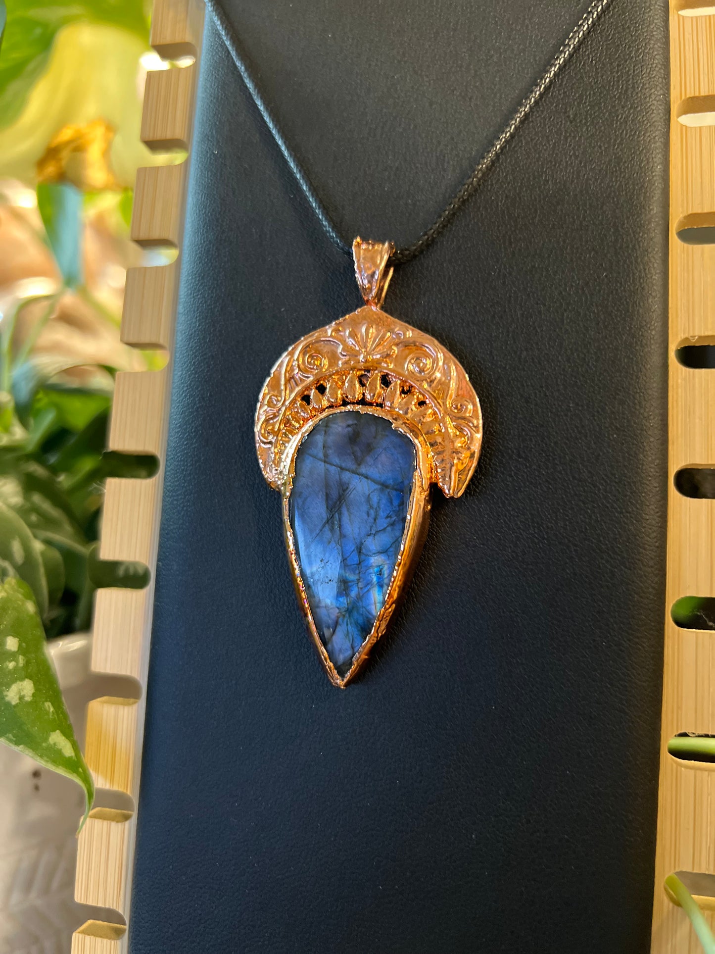 Stormy Blue Lab Talisman